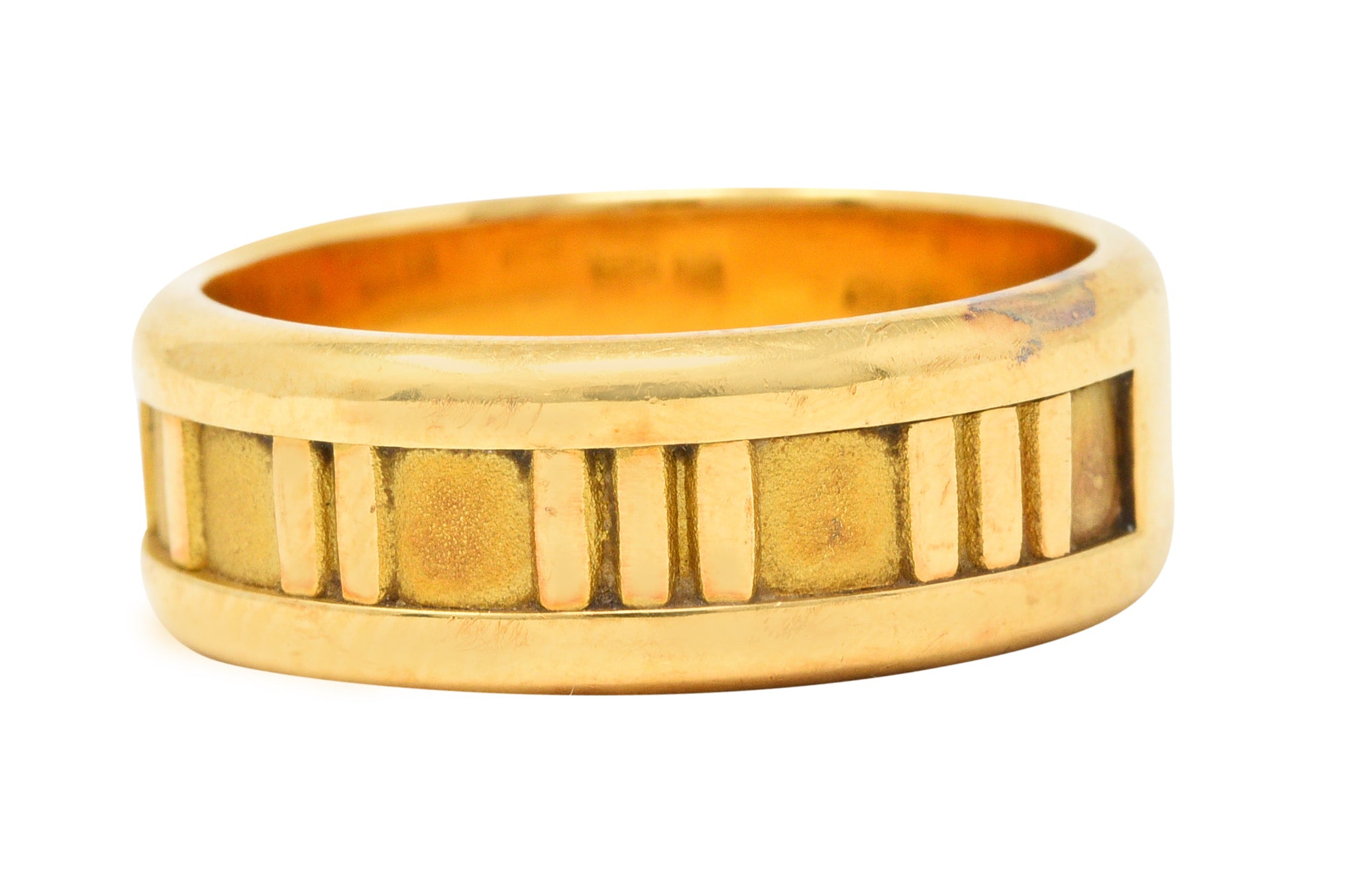 1995 Tiffany & Co. 18 Karat Gold Unisex 7 MM Atlas Band RingRing - Wilson's Estate Jewelry