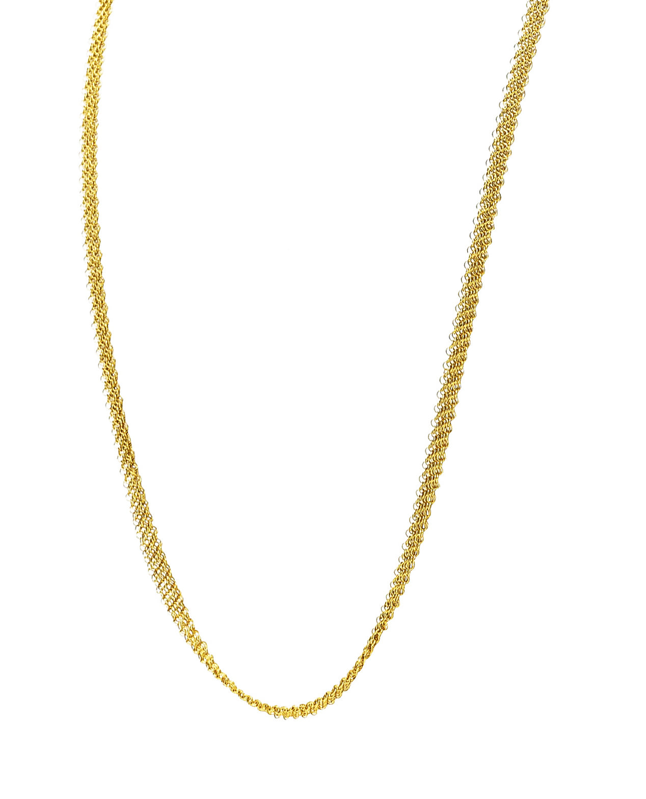 Elsa Peretti Tiffany & Co. 18 Karat Yellow Gold Mesh Eternity NecklaceNecklace - Wilson's Estate Jewelry