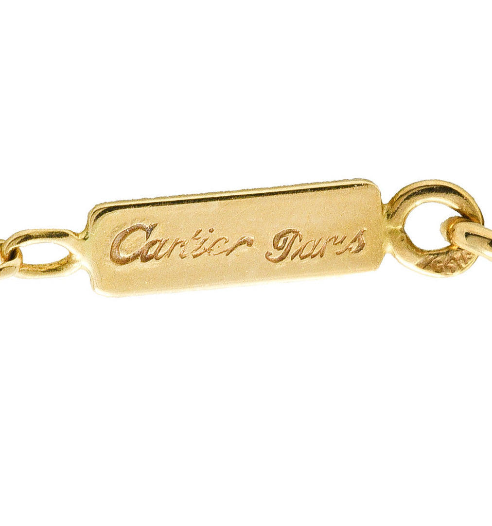 Cartier Paris 0.55 CTW Diamond French 18 Karat Gold Horseshoe Station NecklaceNecklace - Wilson's Estate Jewelry