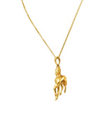 Contemporary Diamond 14 Karat Two-Tone Gold Equestrian Horse Pendant NecklaceNecklaces - Wilson's Estate Jewelry