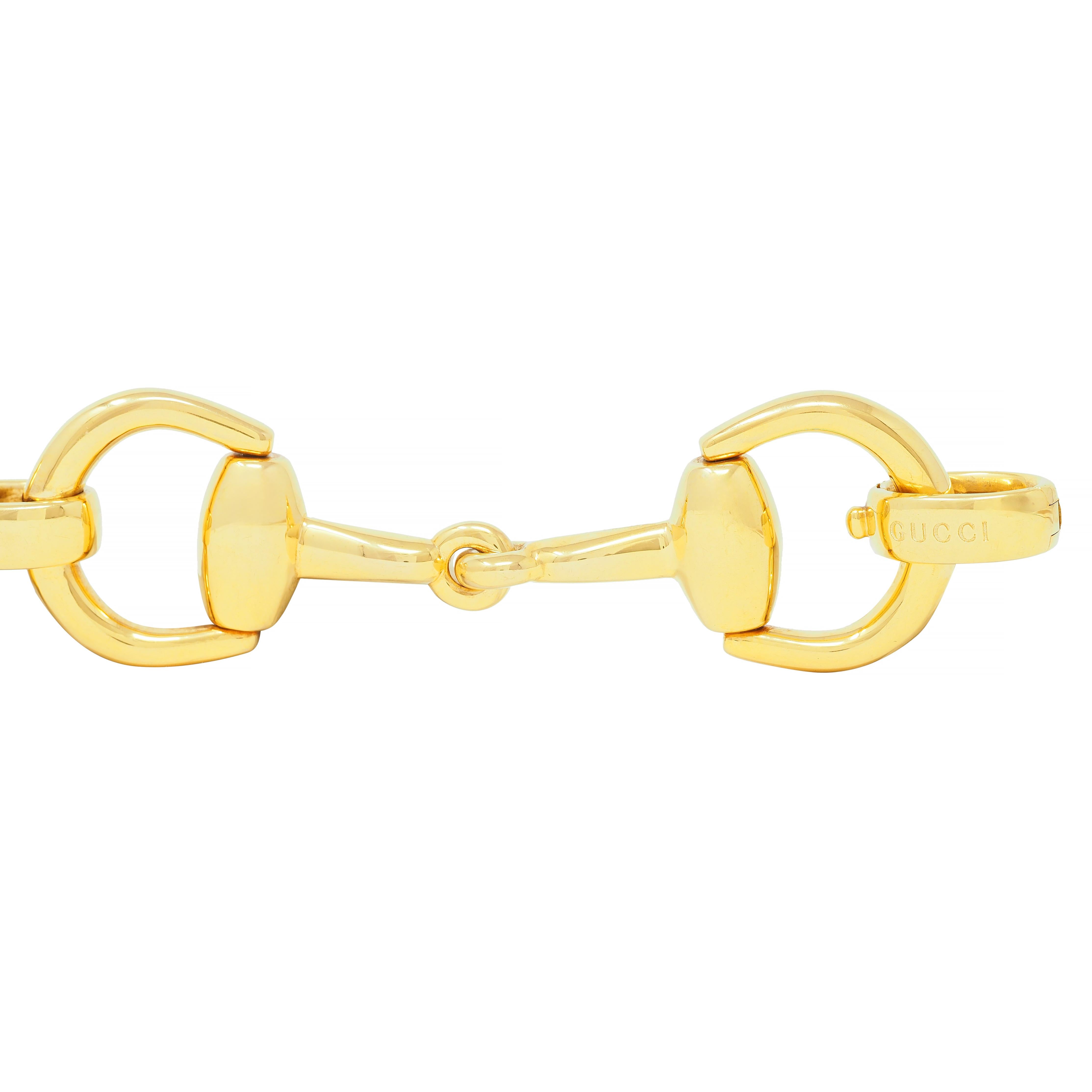 Gucci 18 Karat Yellow Gold Horsebit Vintage Link Bracelet