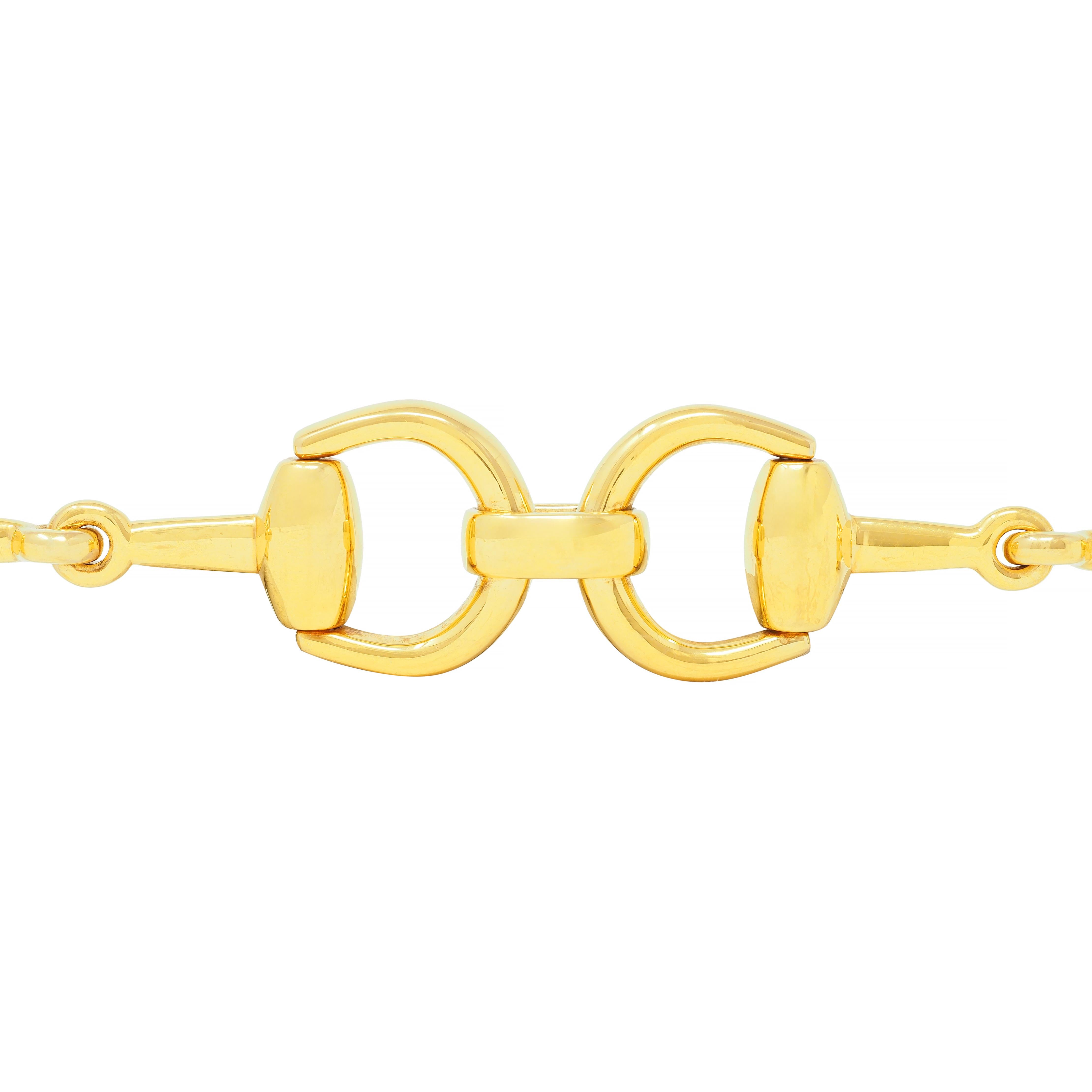 Gucci 18 Karat Yellow Gold Horsebit Vintage Link Bracelet