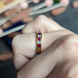 Tiffany & Co. 1.30 CTW Ruby Diamond 18 Karat Gold Channel Band Circa 1990 Wilson's Estate Jewelry