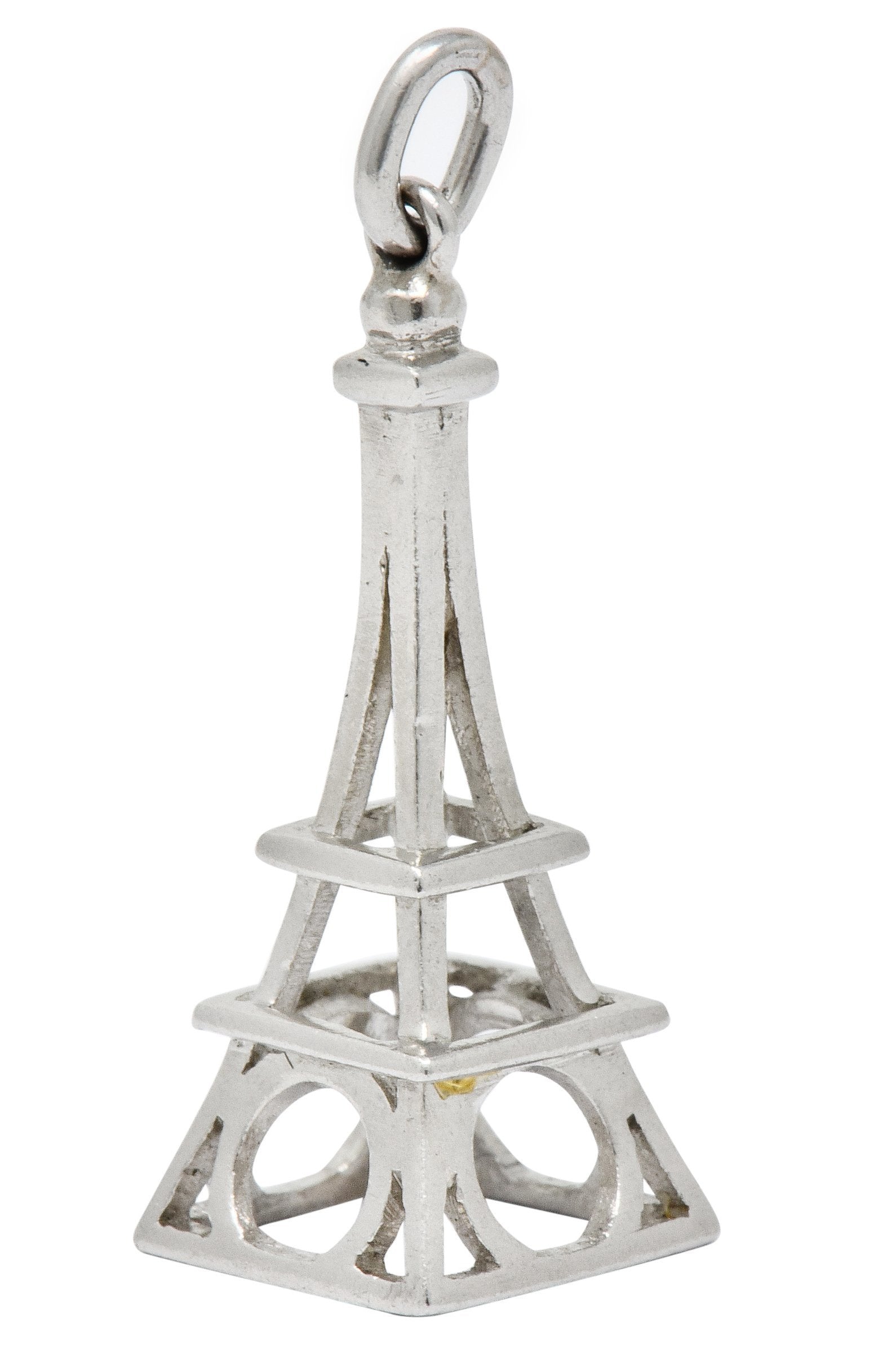 Art Deco Platinum Eiffel Tower Charm Circa 1930 - Wilson's Estate Jewelry