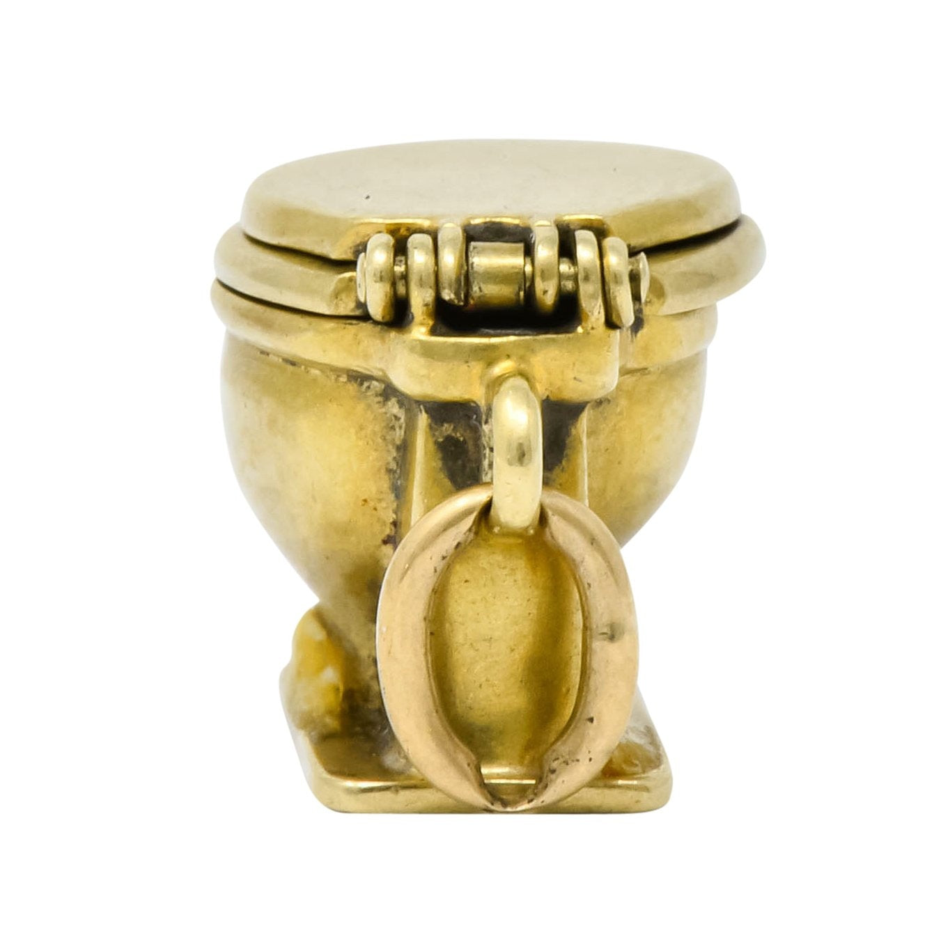 Art Nouveau 14 Karat Gold Articulated Toilet Charm - Wilson's Estate Jewelry