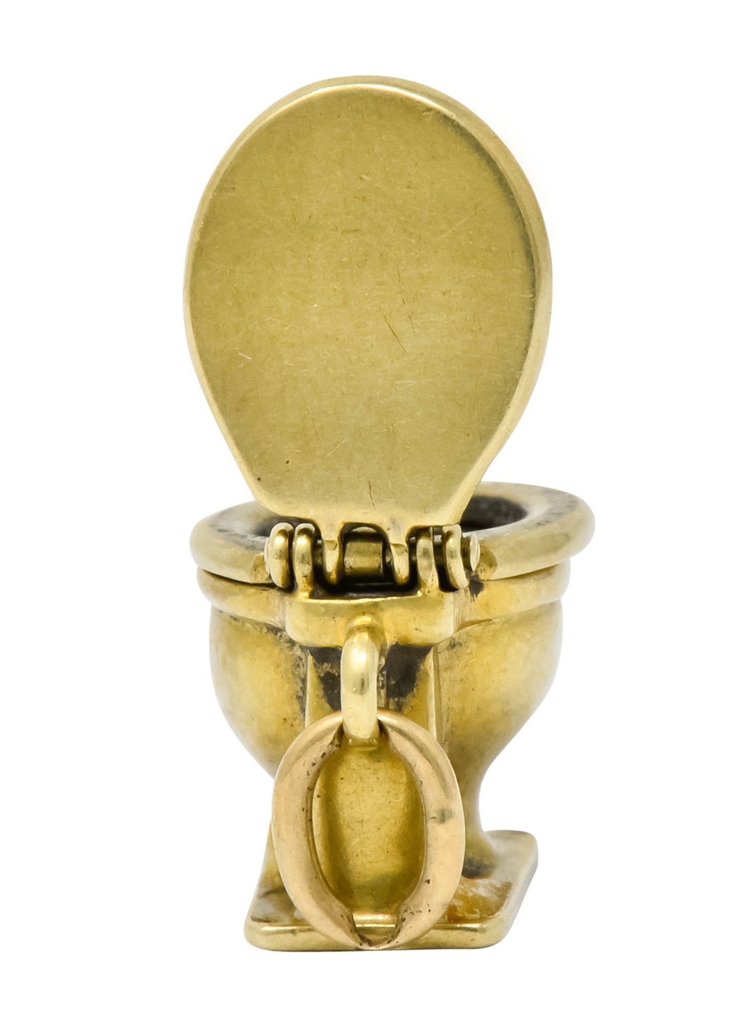 Art Nouveau 14 Karat Gold Articulated Toilet Charm - Wilson's Estate Jewelry