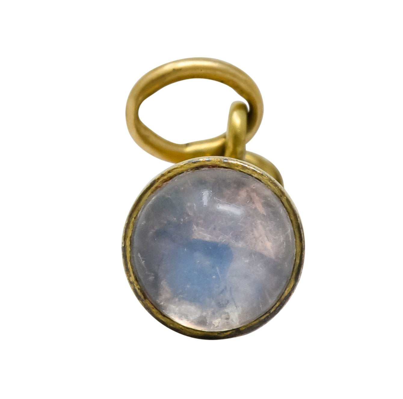 Art Nouveau Moonstone 14 Karat Gold Flashlight Charm - Wilson's Estate Jewelry