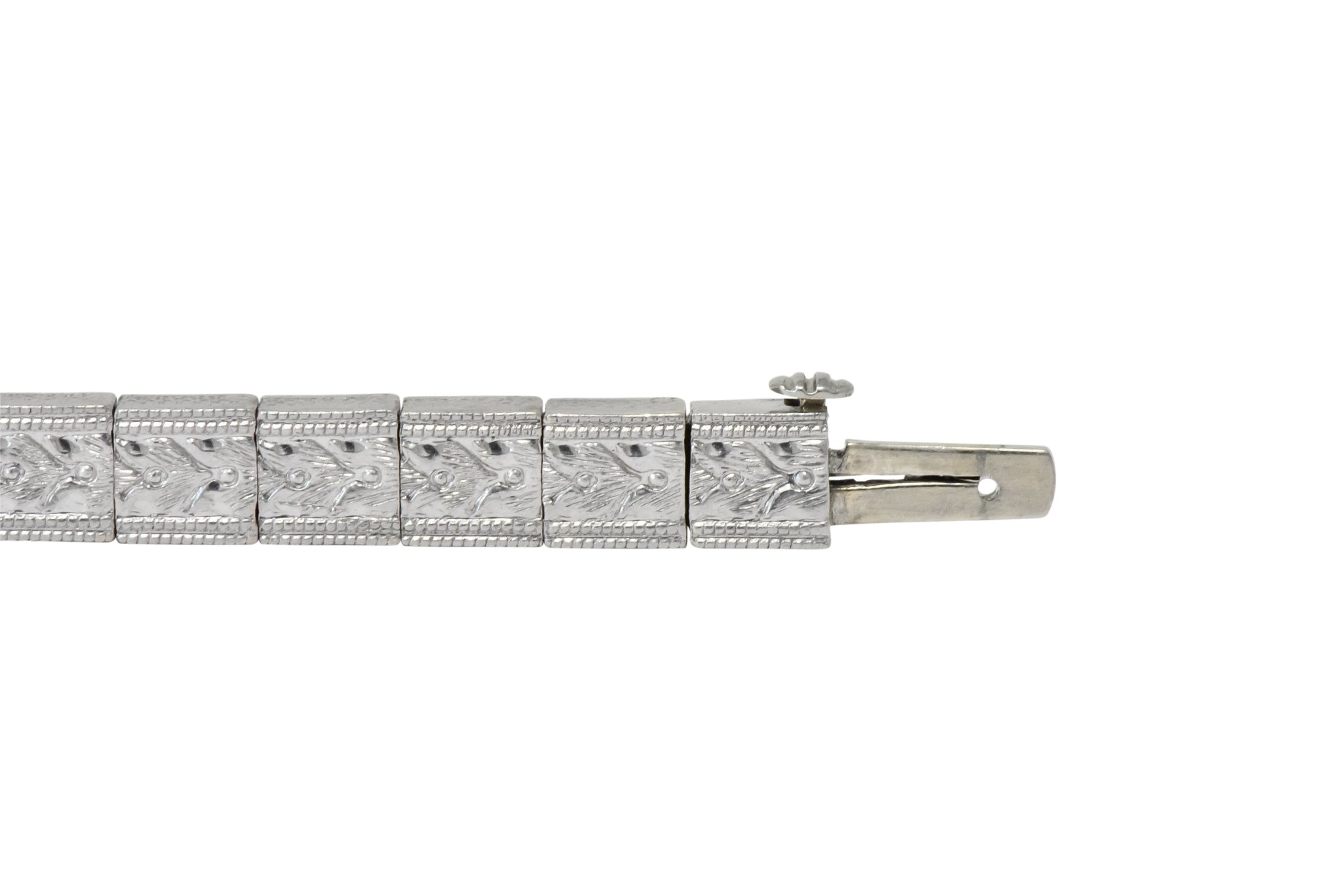 Bailey Banks & Biddle Art Deco Diamond Platinum Link Bracelet - Wilson's Estate Jewelry