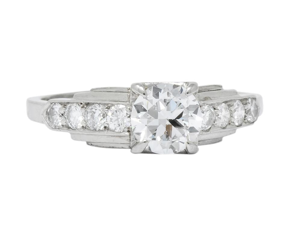 Birks Retro 0.82 CTW Diamond Platinum Engagement Ring - Wilson's Estate Jewelry