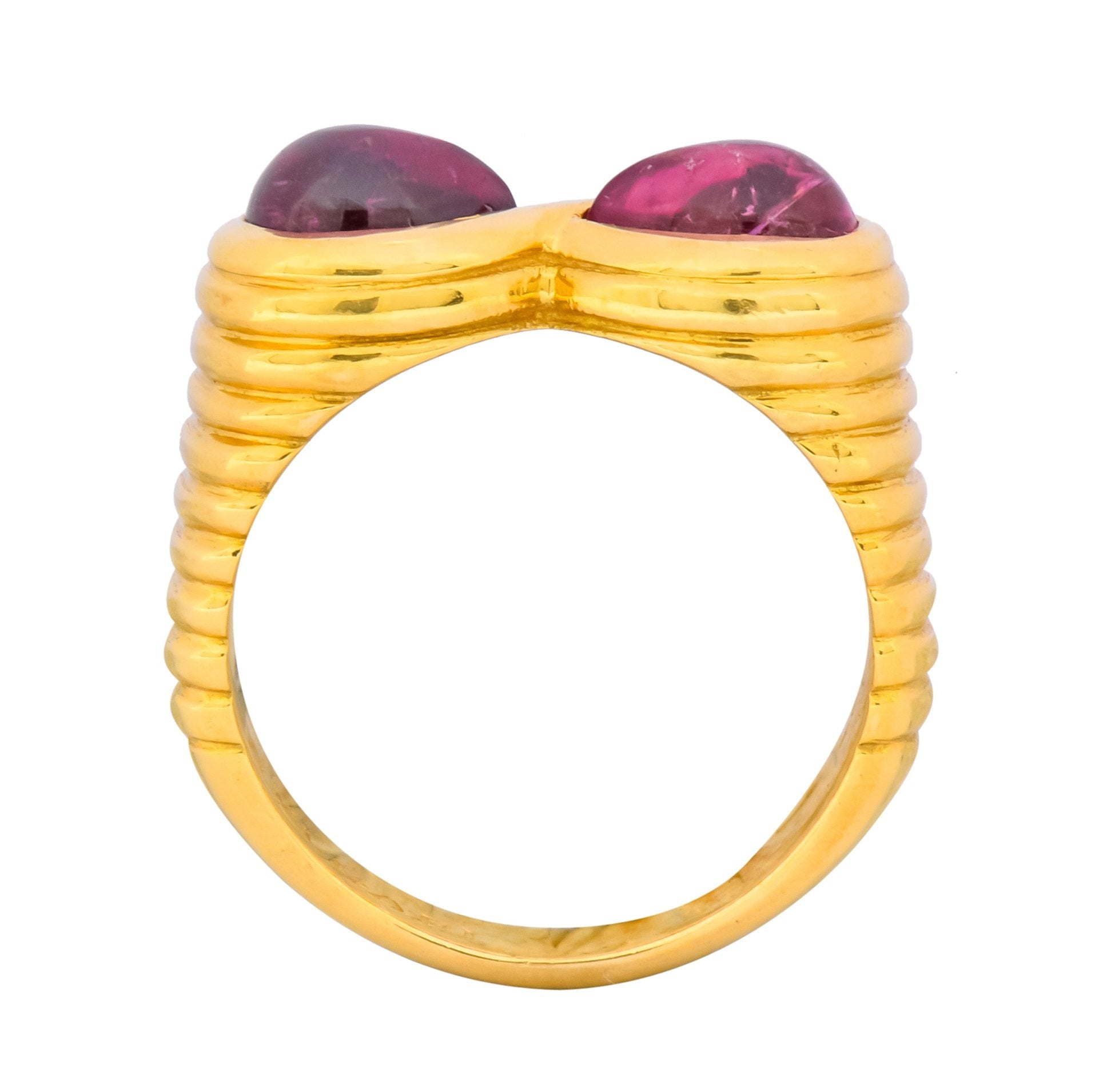 Bulgari Italian Tourmaline 18 Karat Gold Infinity Band Ring - Wilson's Estate Jewelry