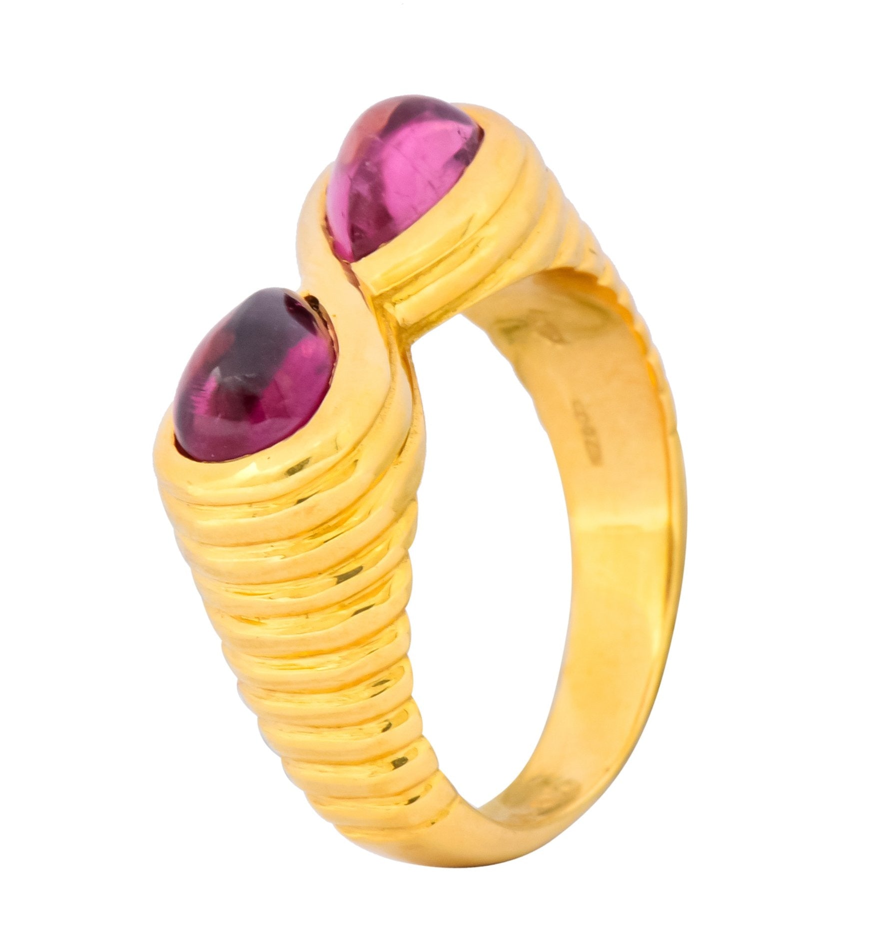 Bulgari Italian Tourmaline 18 Karat Gold Infinity Band Ring - Wilson's Estate Jewelry