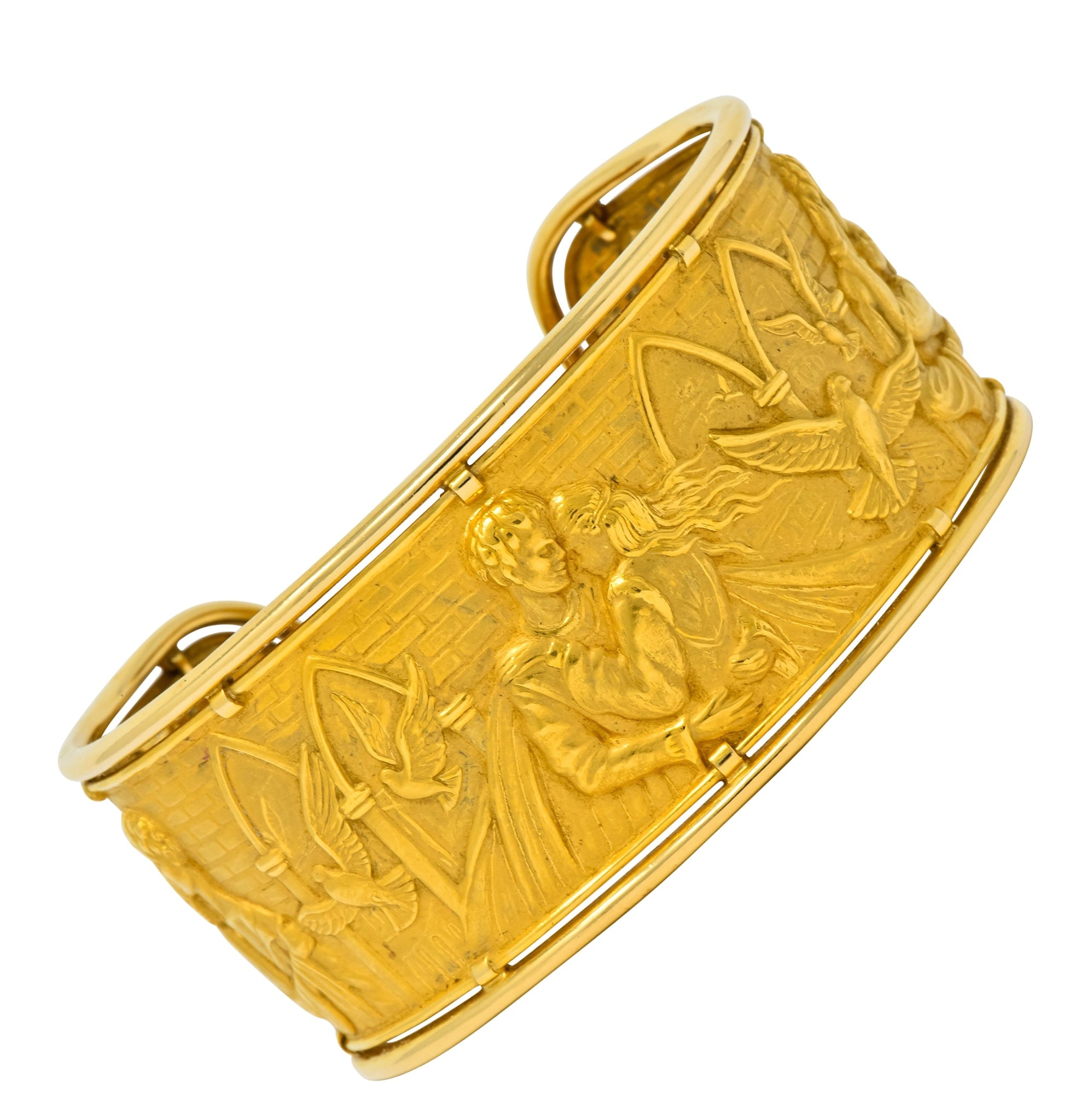 Carrera Y Carrera 18 Karat Gold Romeo & Juliet Cuff Bracelet - Wilson's Estate Jewelry