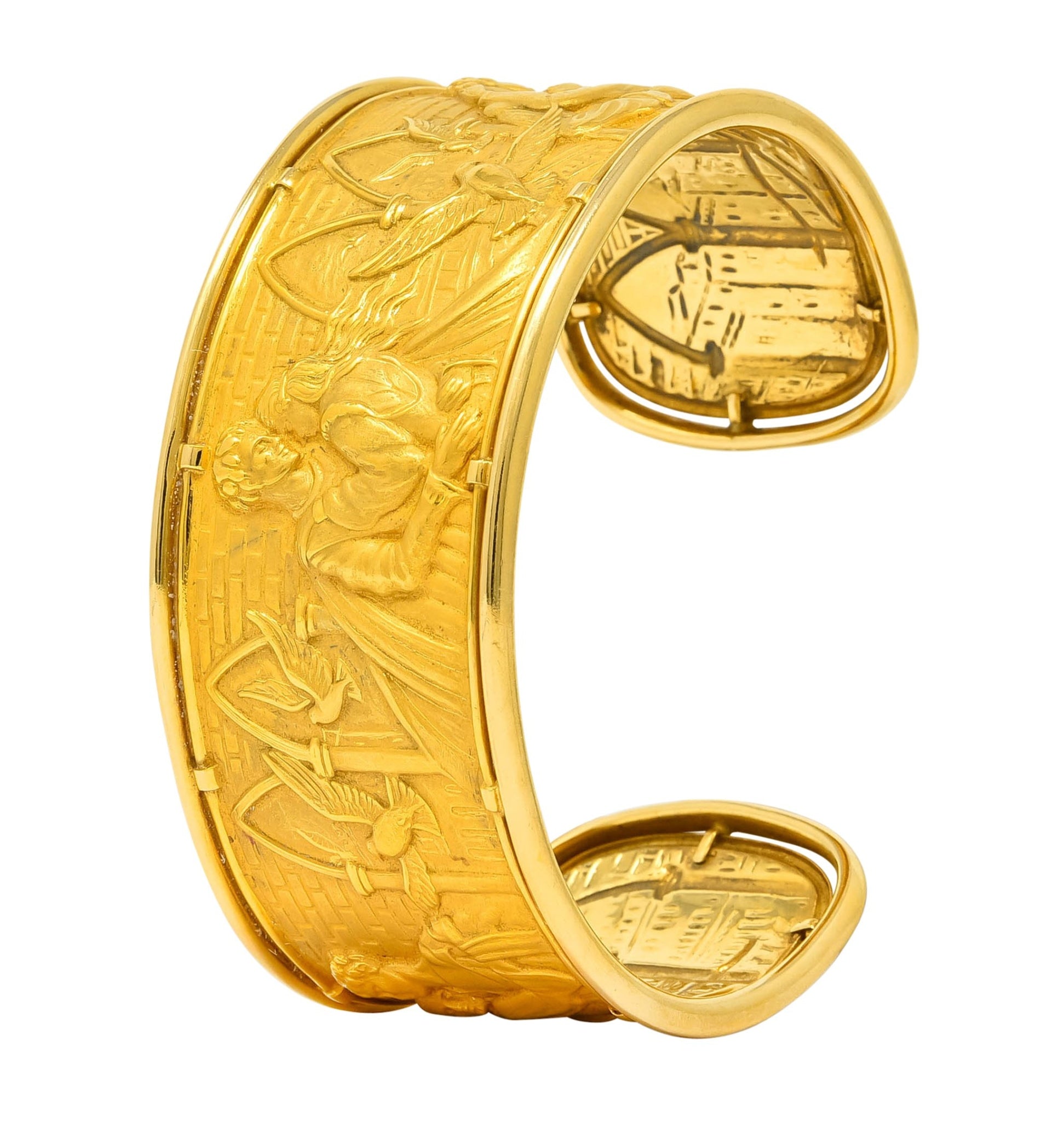 Carrera Y Carrera 18 Karat Gold Romeo & Juliet Cuff Bracelet - Wilson's Estate Jewelry