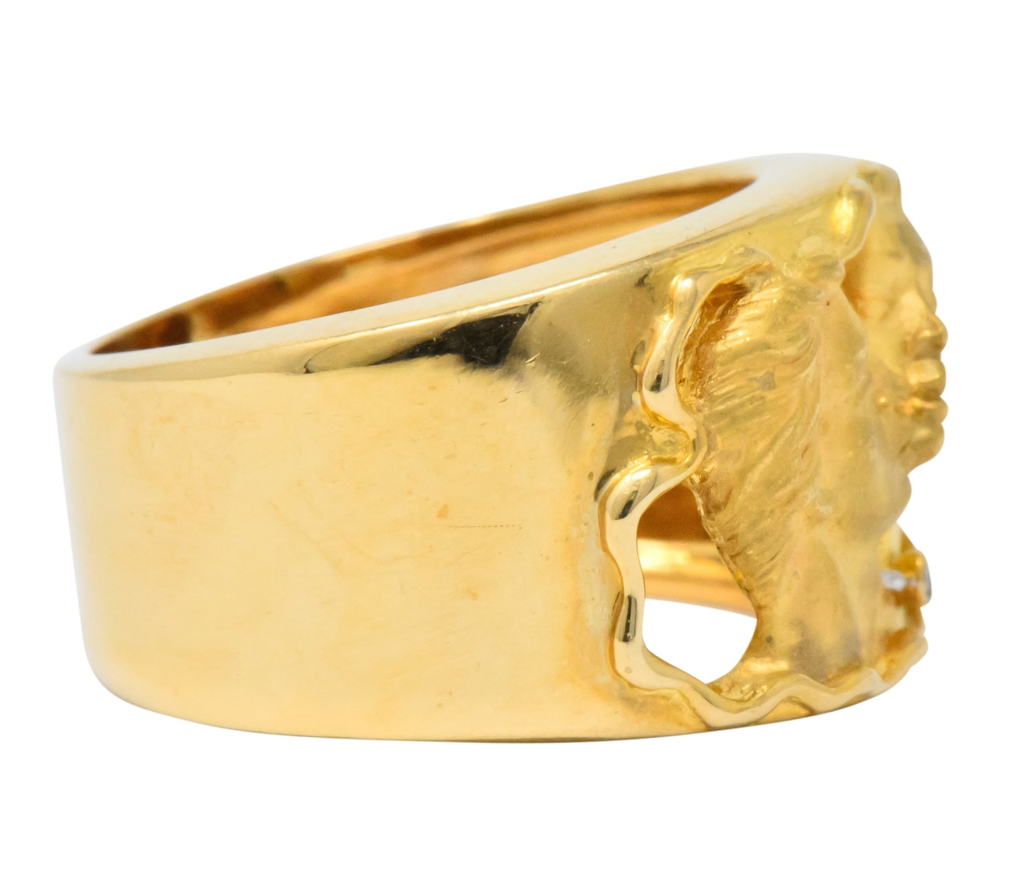 Carrera y Carrera Adam & Eve Diamond 18 Karat Gold Band Ring - Wilson's Estate Jewelry