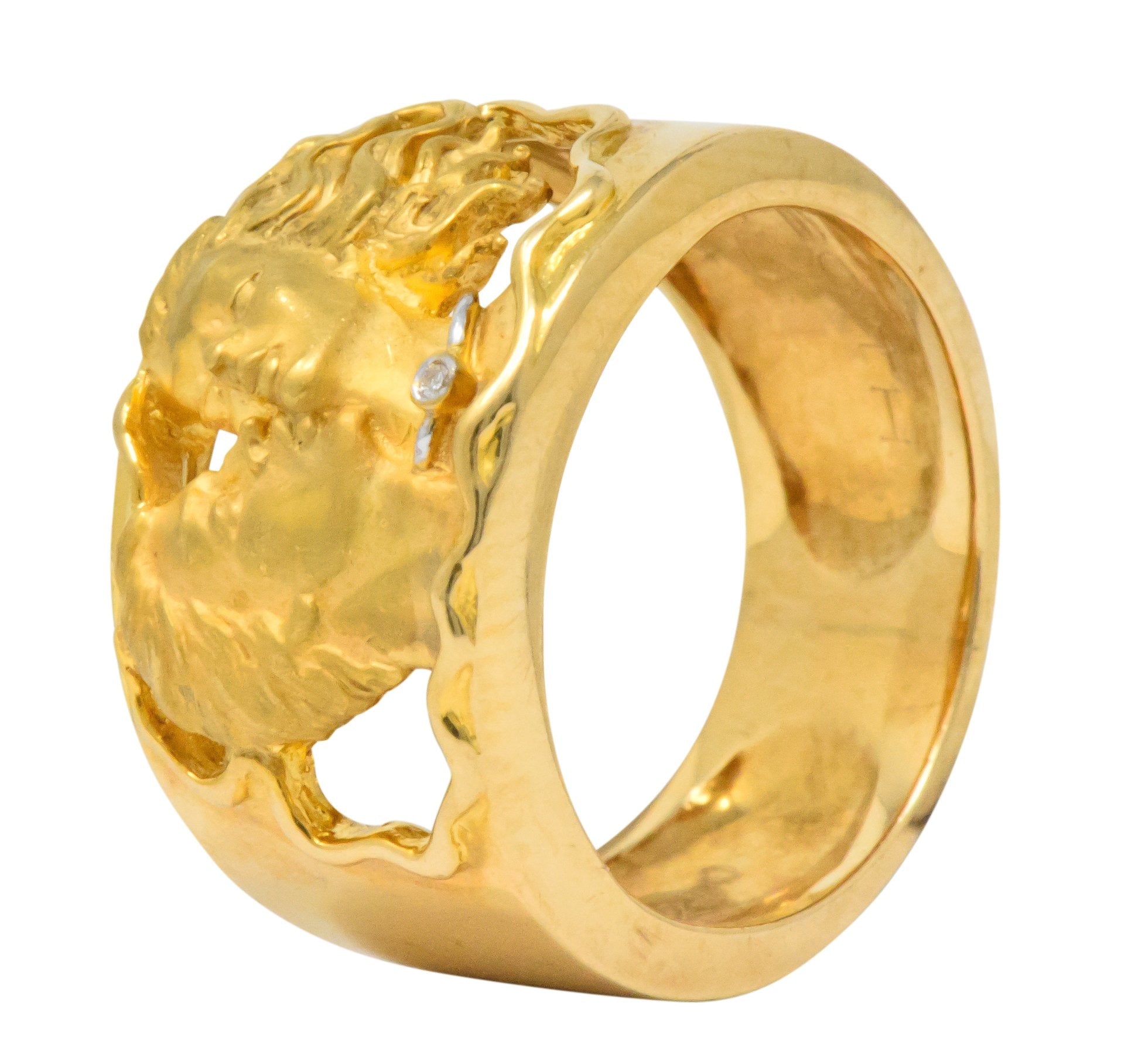 Carrera y Carrera Adam & Eve Diamond 18 Karat Gold Band Ring - Wilson's Estate Jewelry