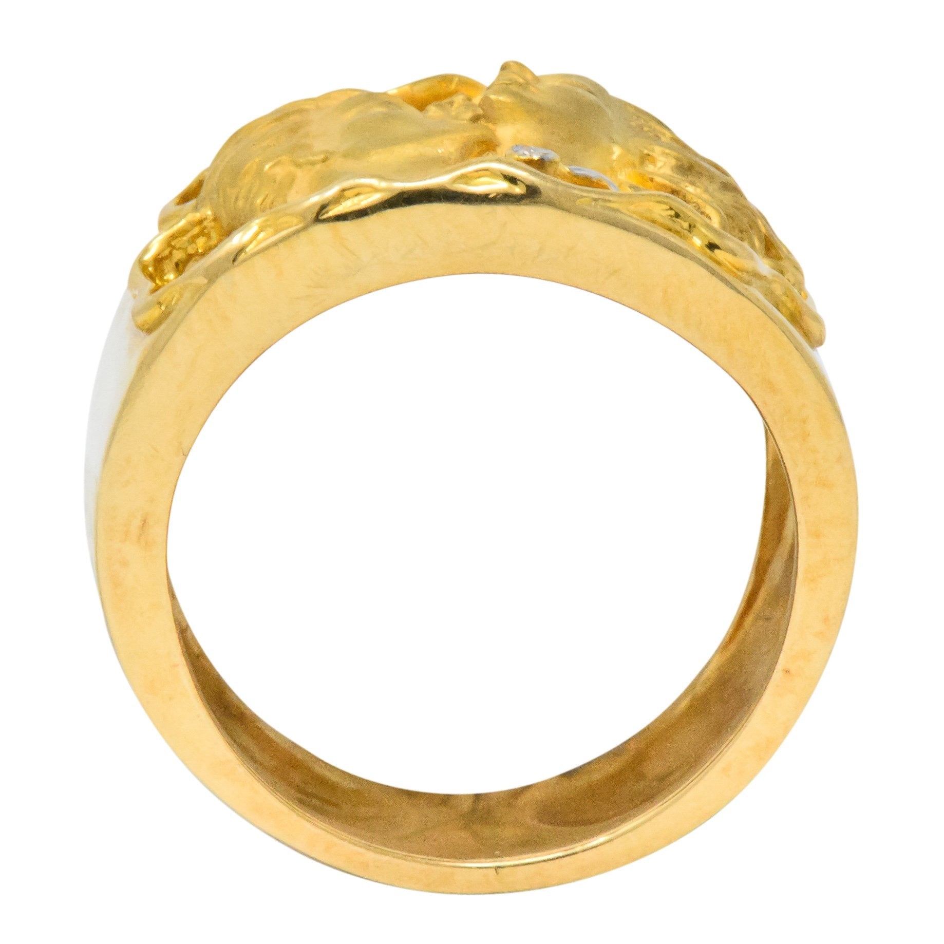 Carrera y Carrera Adam & Eve Diamond 18 Karat Gold Band Ring - Wilson's Estate Jewelry