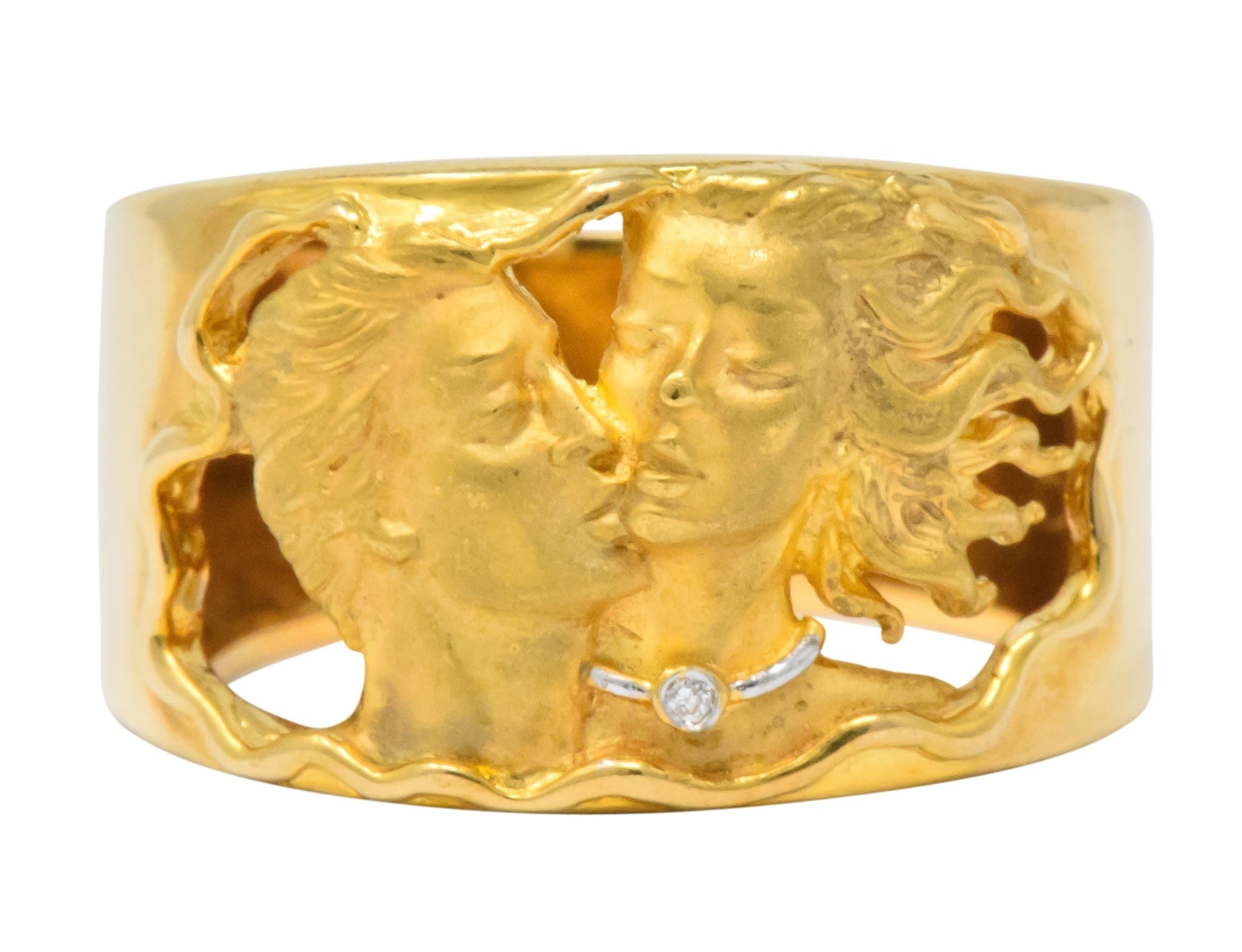 Carrera y Carrera Adam & Eve Diamond 18 Karat Gold Band Ring - Wilson's Estate Jewelry