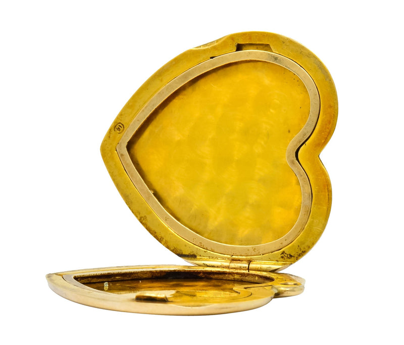 Carrington Co. Art Nouveau 14 Karat Gold Locket Floral Locket Pendant Circa 1900 - Wilson's Estate Jewelry