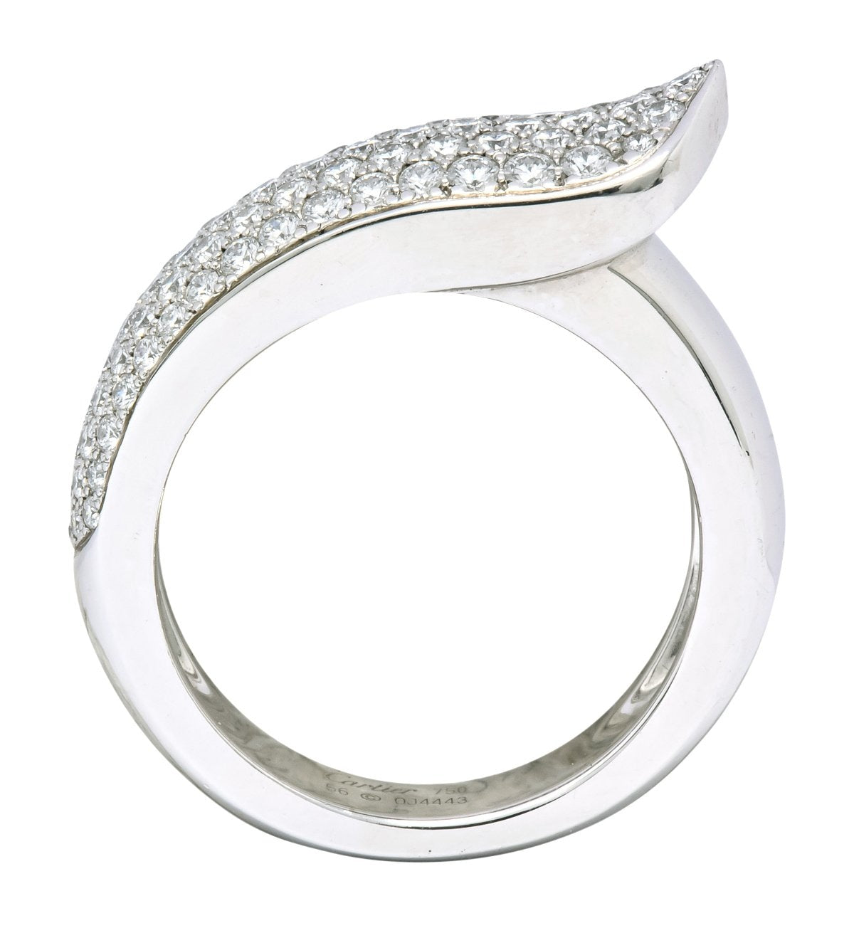 Cartier 1.50 CTW Diamond 18 Karat White Gold Cocktail Ring - Wilson's Estate Jewelry