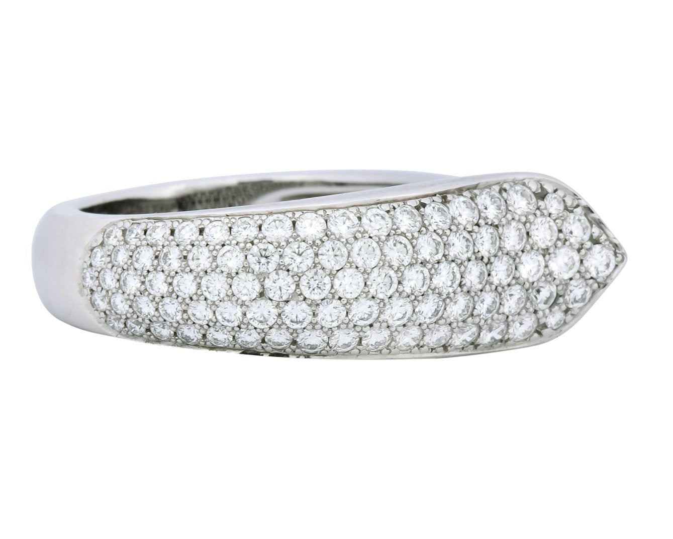 Cartier 1.50 CTW Diamond 18 Karat White Gold Cocktail Ring - Wilson's Estate Jewelry