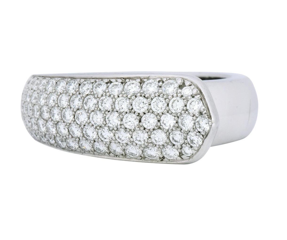 Cartier 1.50 CTW Diamond 18 Karat White Gold Cocktail Ring - Wilson's Estate Jewelry