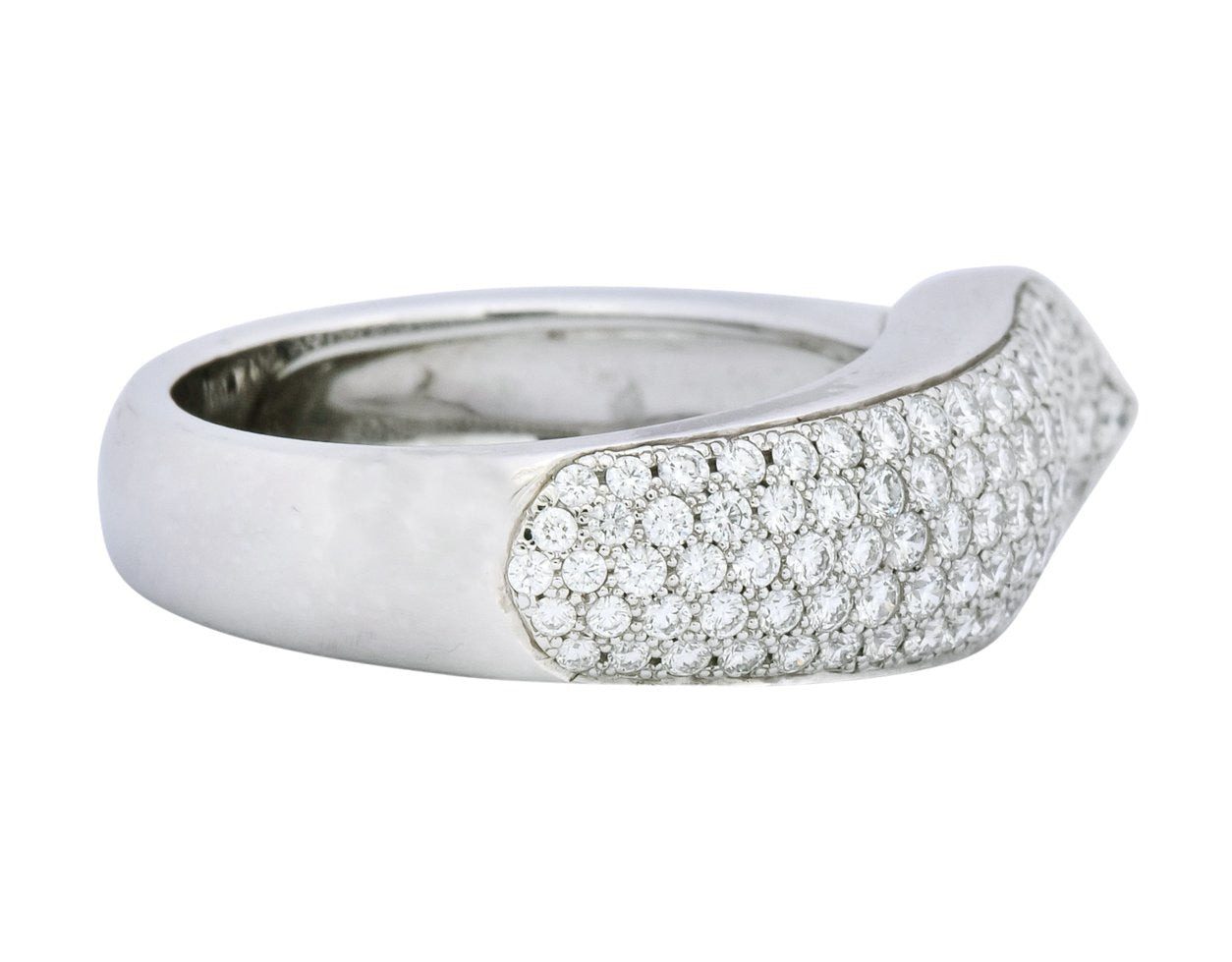 Cartier 1.50 CTW Diamond 18 Karat White Gold Cocktail Ring - Wilson's Estate Jewelry