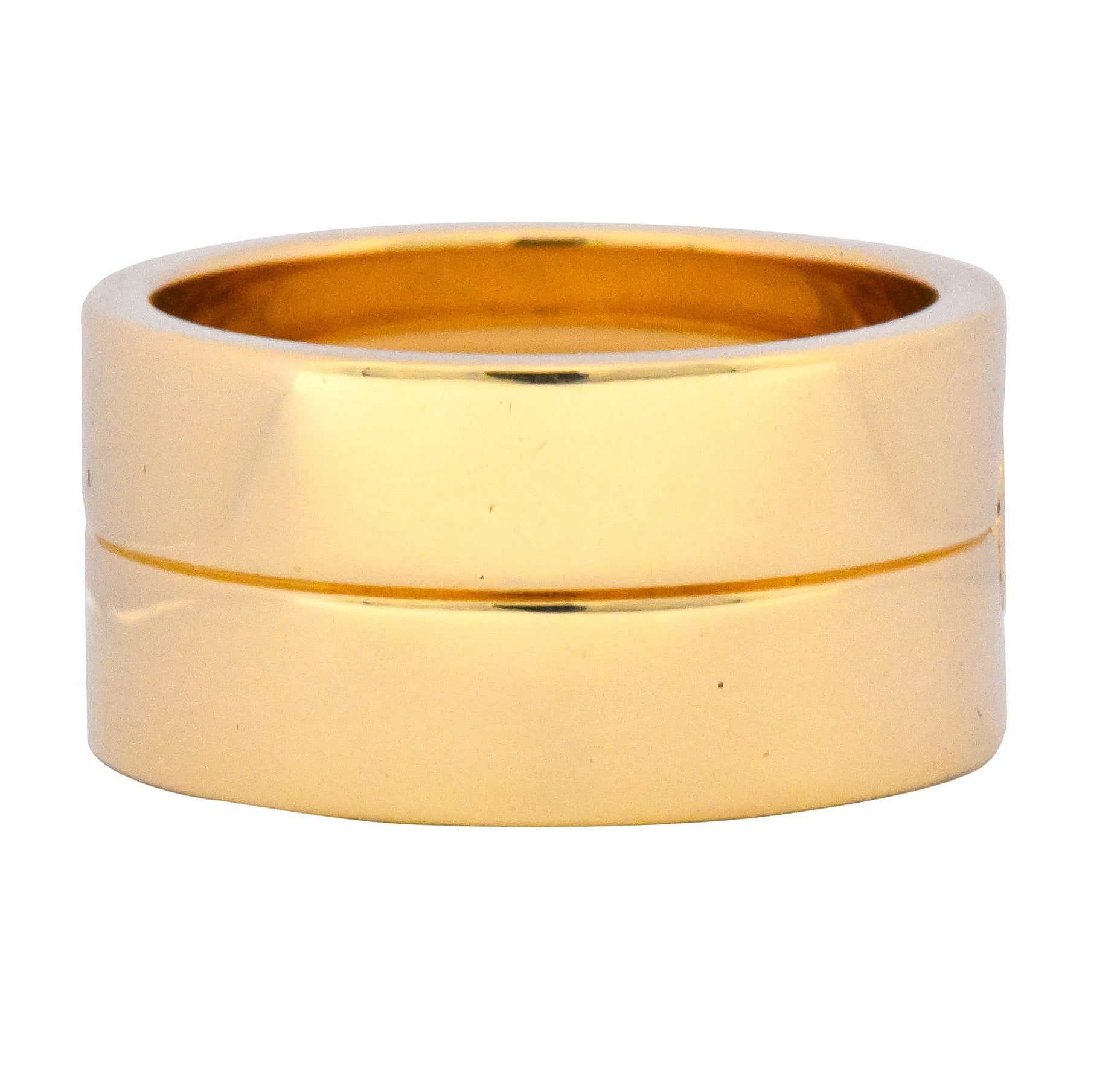 Cartier 18 Karat Gold Wide Love Unisex Band Ring - Wilson's Estate Jewelry