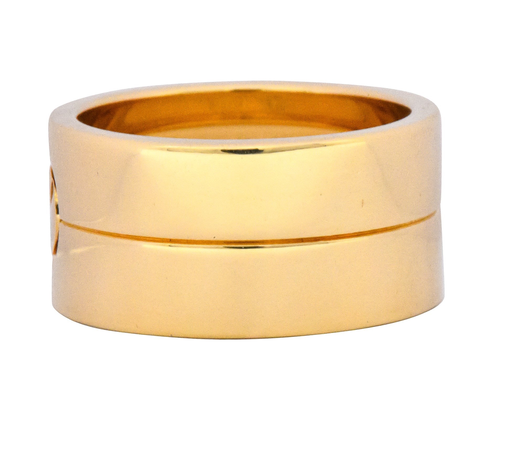 Cartier 18 Karat Gold Wide Love Unisex Band Ring - Wilson's Estate Jewelry