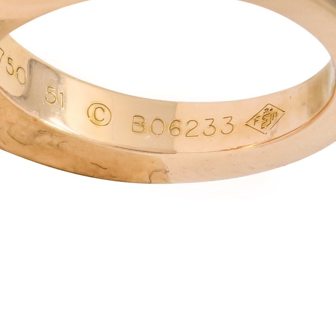 Cartier 18 Karat Rose Gold Menotte Bypass Band Ring Circa 1990 - Wilson's Estate Jewelry