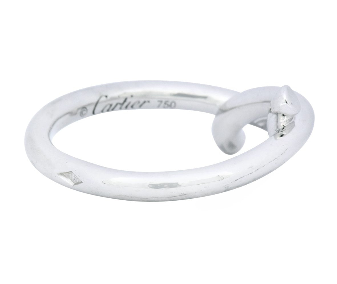 Cartier 18 Karat White Gold French Entrelaces Twisted Knot Ring - Wilson's Estate Jewelry