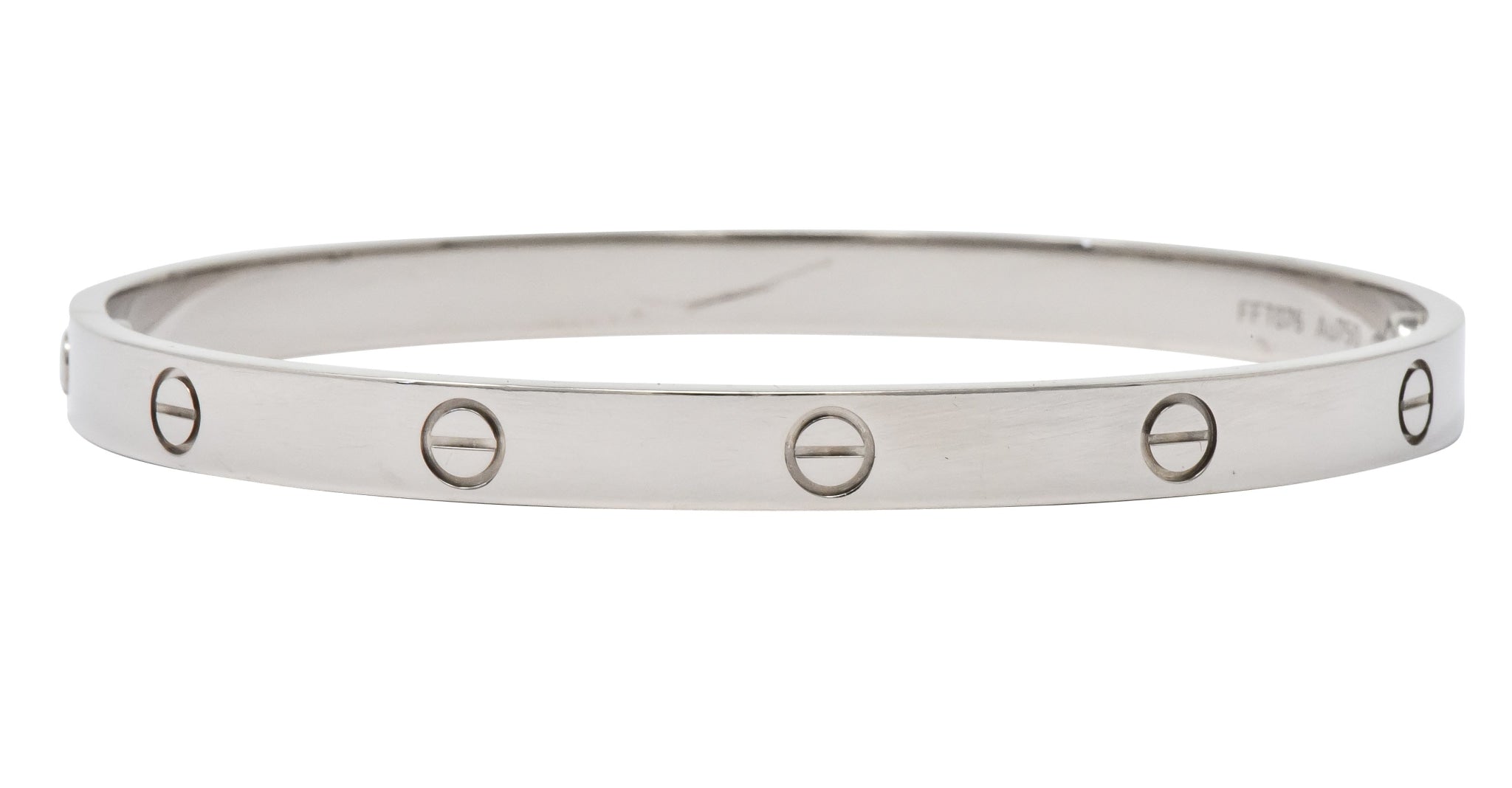 Cartier 18 Karat White Gold Unisex Love Bangle Bracelet - Wilson's Estate Jewelry