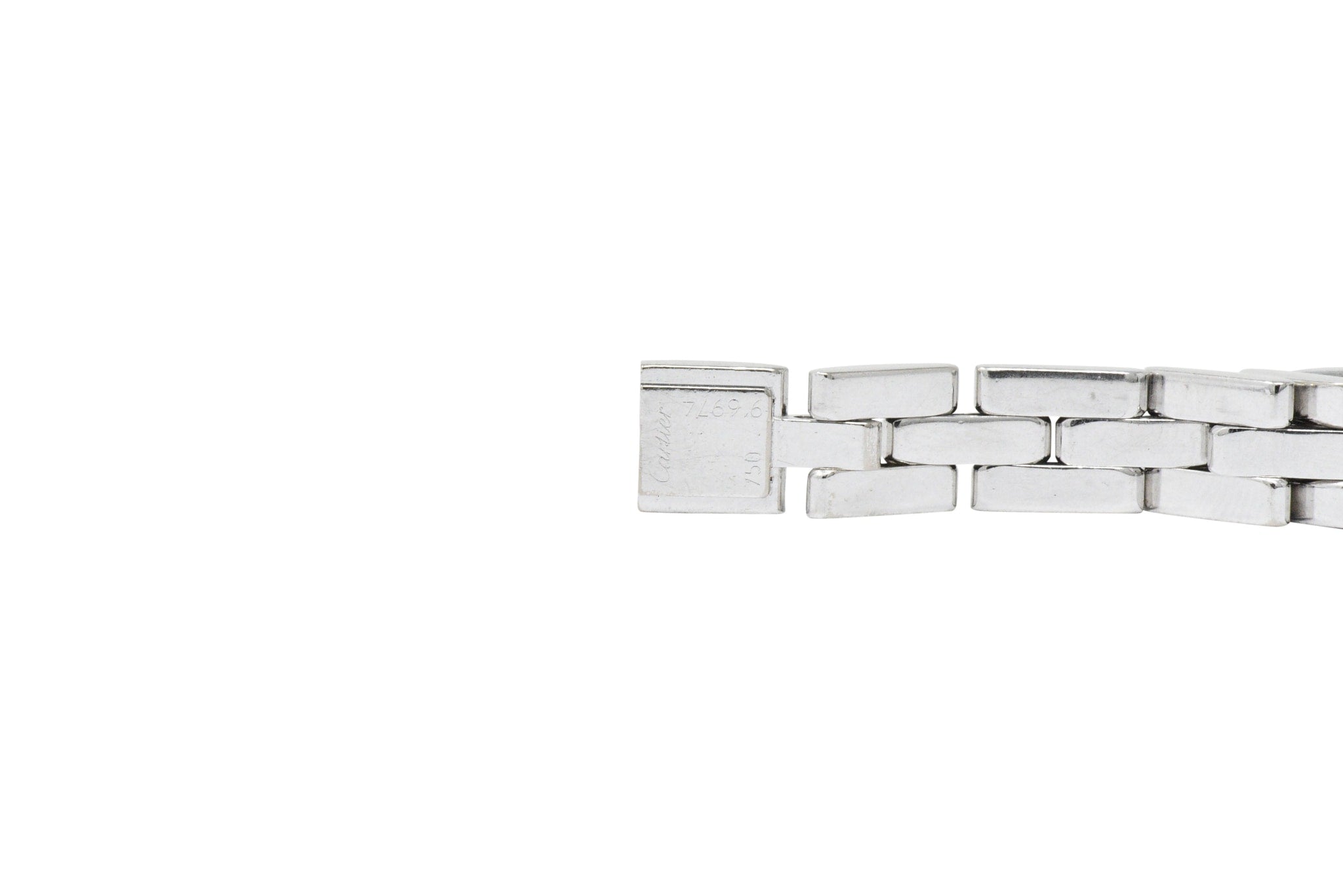 Cartier Maillon Panthere 18 Karat White Gold Unisex Link Bracelet French Wilson's Estate Jewelry