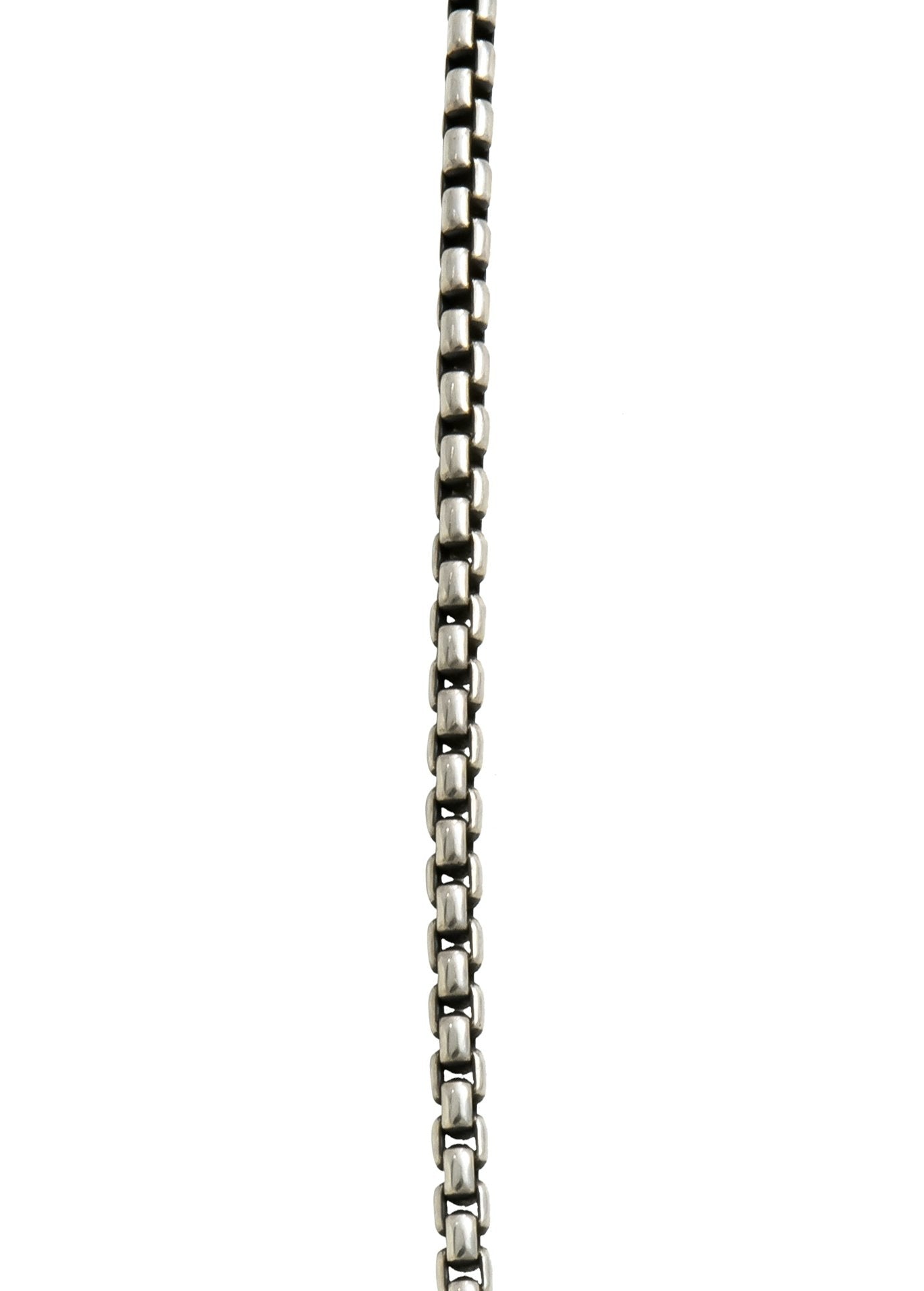 David Yurman Hematite Diamond Sterling Silver Petite Albion Pendant Necklace - Wilson's Estate Jewelry