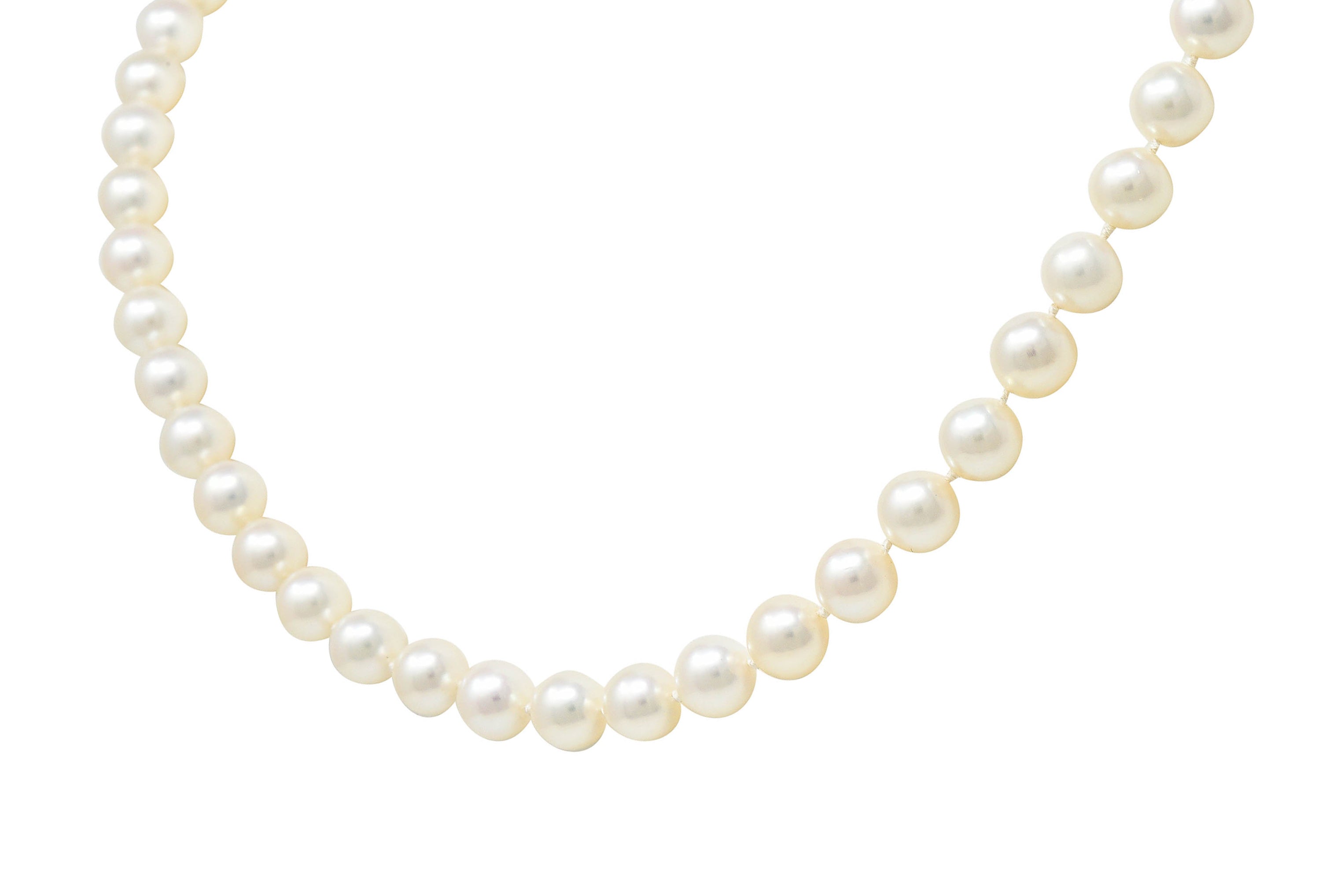 Vintage Mikimoto Cultured Pearl 18 Karat Gold Strand NecklaceNecklace - Wilson's Estate Jewelry