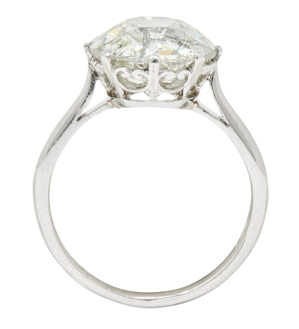 Edwardian 4.30 CTW Old European Cut Diamond Platinum Engagement Ring Circa 1915 - Wilson's Estate Jewelry