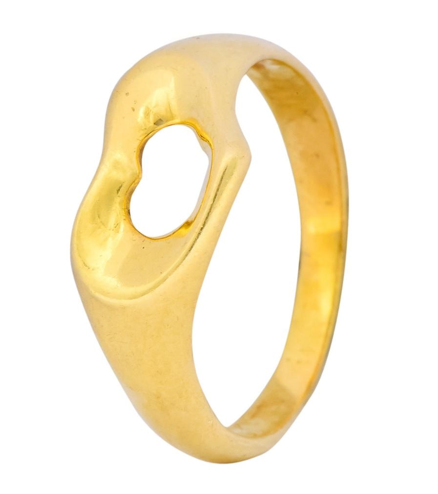 Elsa Peretti Tiffany & Co. 18 Karat Gold Open Heart Band Ring - Wilson's Estate Jewelry