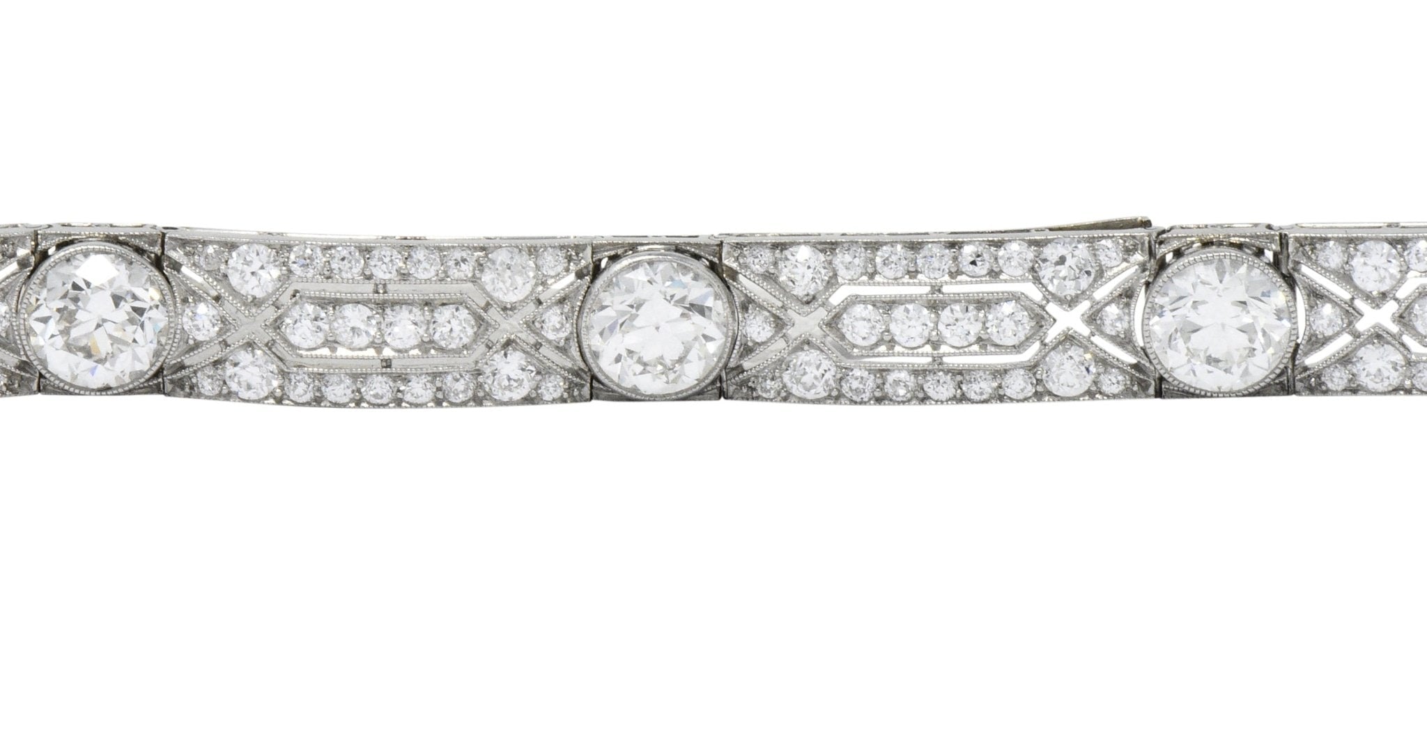 Exceptional Tiffany & Co. Edwardian 11.21 CTW Old European Cut Diamond Platinum Bracelet - Wilson's Estate Jewelry