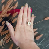 Art Deco 7.21 CTW Old European Diamond Platinum Butterfly Vintage Engagement Ring