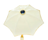 Fred Joaillier French Retro Sapphire 18 Karat Gold Enamel Umbrella Brooch - Wilson's Estate Jewelry