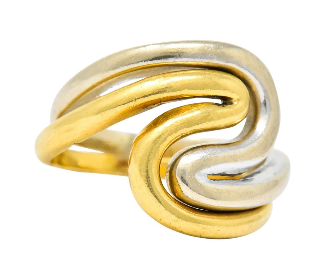 Gucci Vintage 18 Karat Two-Tone Gold Wave Stacking Rings | Wilson's ...