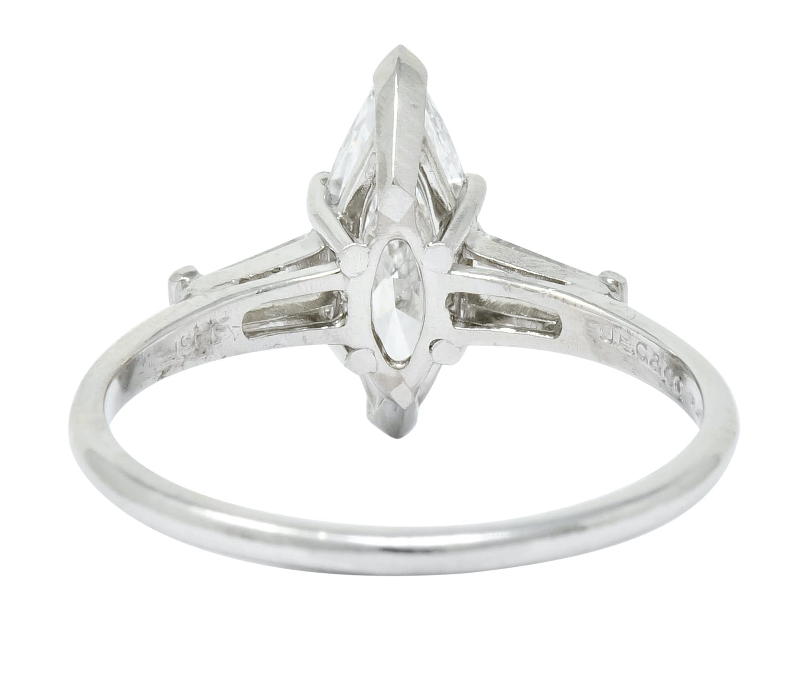 J.E. Caldwell 1.03 CTW Marquise Diamond Platinum Engagement Ring GIA - Wilson's Estate Jewelry