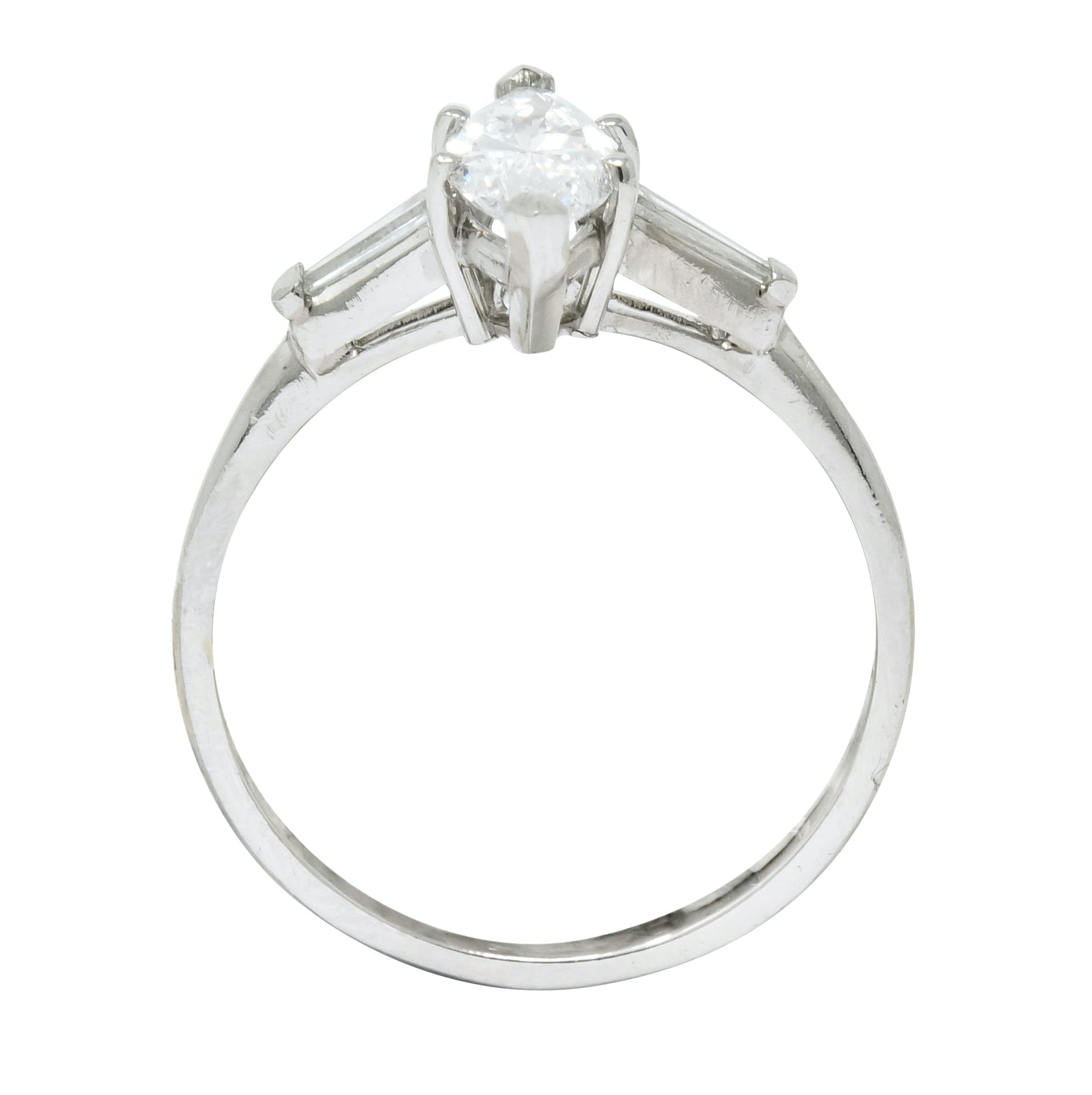 J.E. Caldwell 1.03 CTW Marquise Diamond Platinum Engagement Ring GIA - Wilson's Estate Jewelry