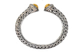 John Hardy Sterling Silver 22 Karat Gold Classic Chain Cuff Bracelet - Wilson's Estate Jewelry
