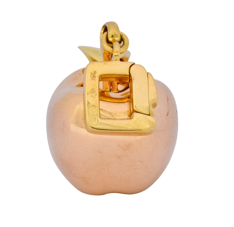 Louis Vuitton Three Color Gold Apple Charm Pendant