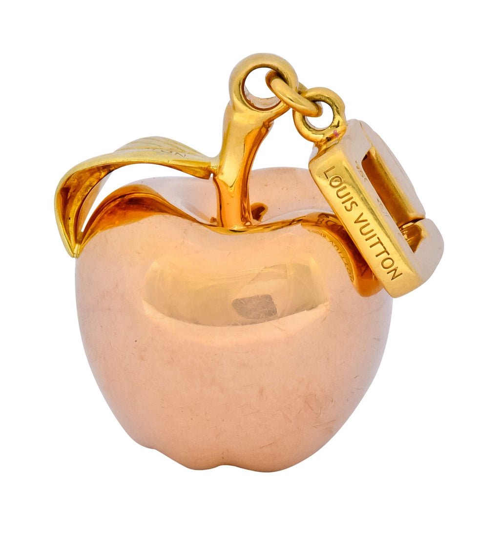 Louis Vuitton Three Color Gold Apple Charm Pendant