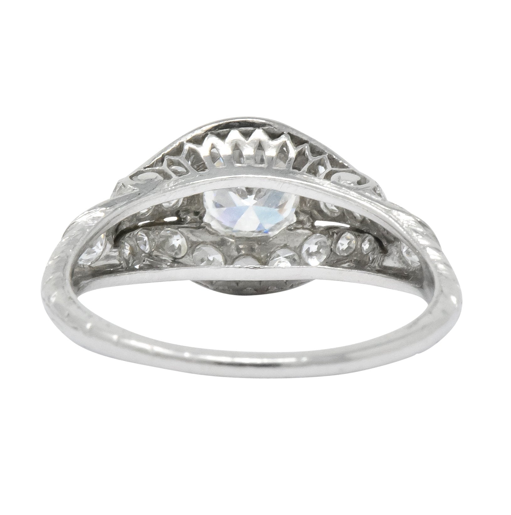 Lovely Edwardian 0.80 CTW Diamond Platinum Engagement Ring - Wilson's Estate Jewelry