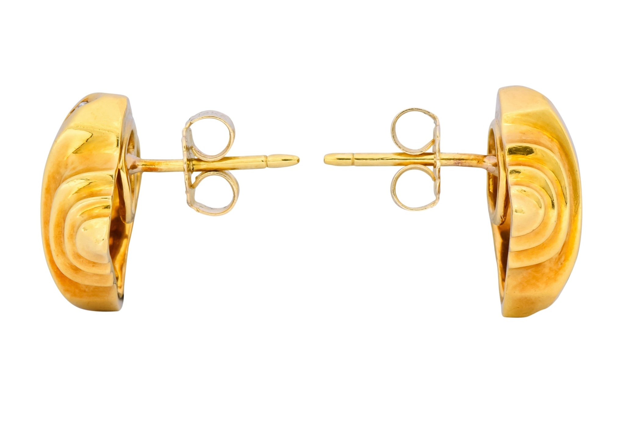 McTeigue 0.45 CTW Diamond 18 Karat Gold Multi Dimensional Earrings - Wilson's Estate Jewelry