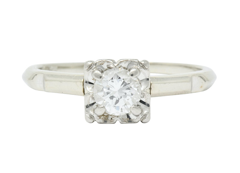 Orange Blossom 0.36 CTW 18 Karat White Gold Engagement Ring Circa 1950s ...