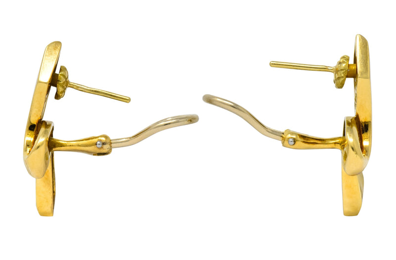 Paloma Picasso Tiffany & Co. 1986 18 Karat Yellow Gold Ribbon Earrings ...