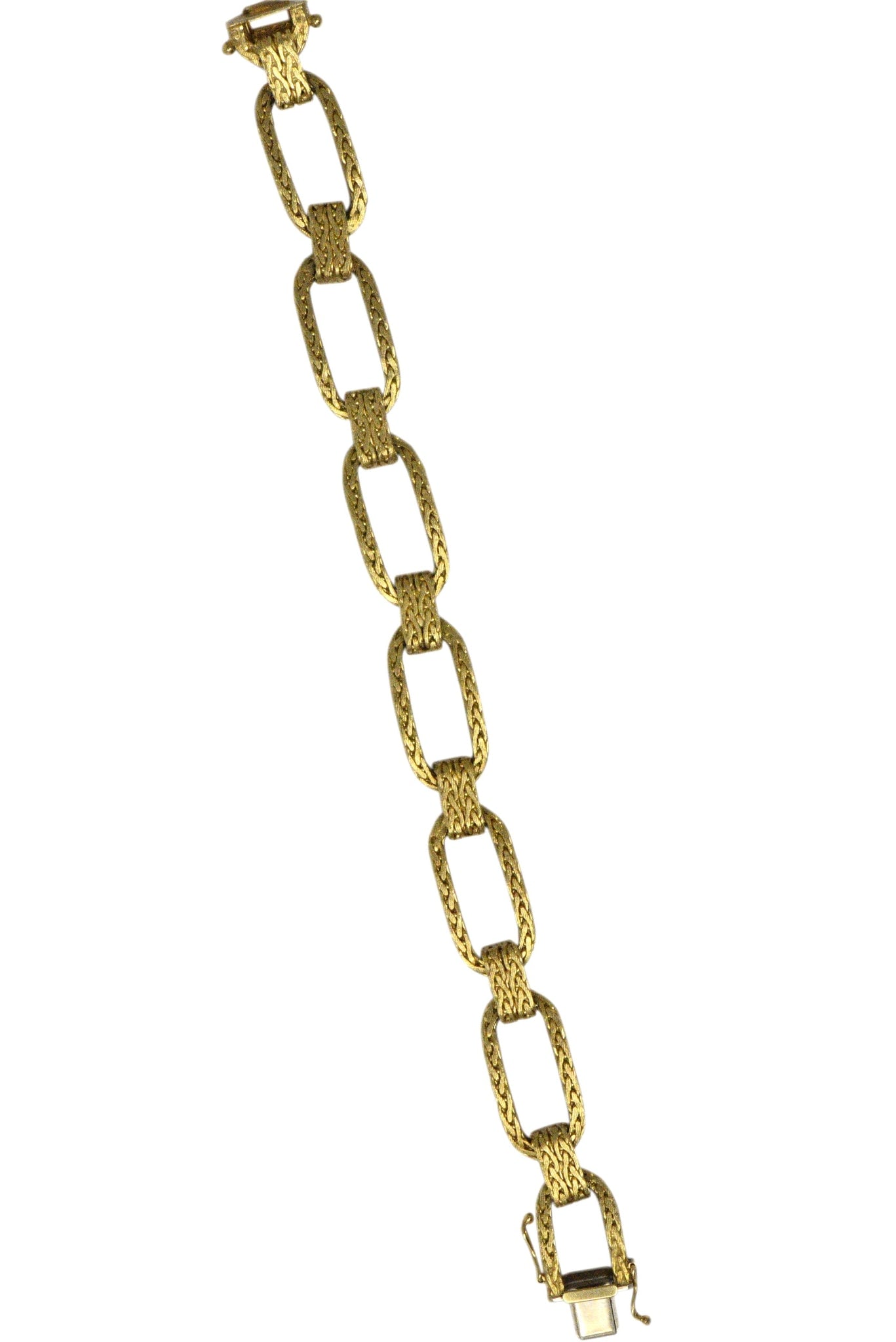 Retro Unoaerre 18 Karat Yellow Gold Link Bracelet Wilson's Estate Jewelry